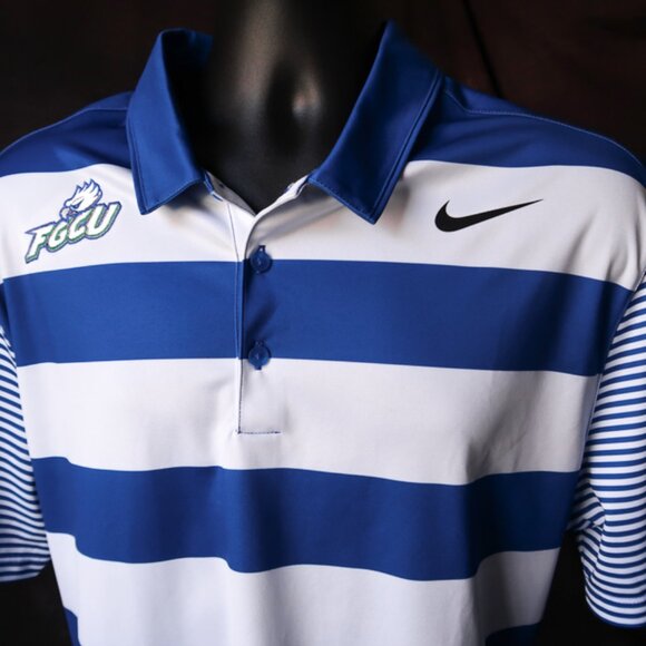 FGCU Eagles Blue Striped Nike Polo (XL) NICE!! 🏀 - Picture 5 of 12